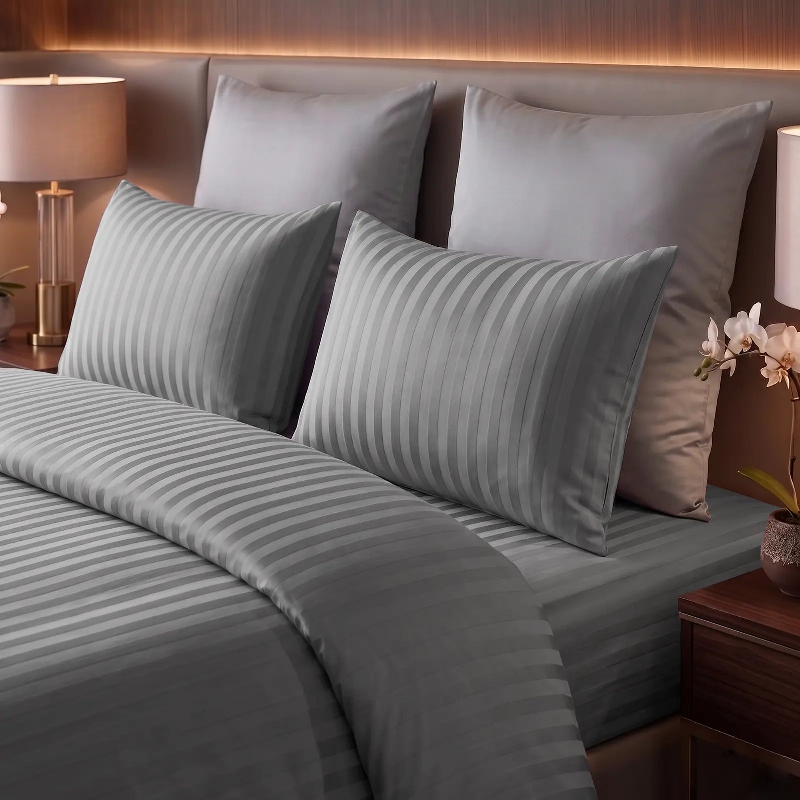 Nile Crown (Queen, Percale, Silver Grey)