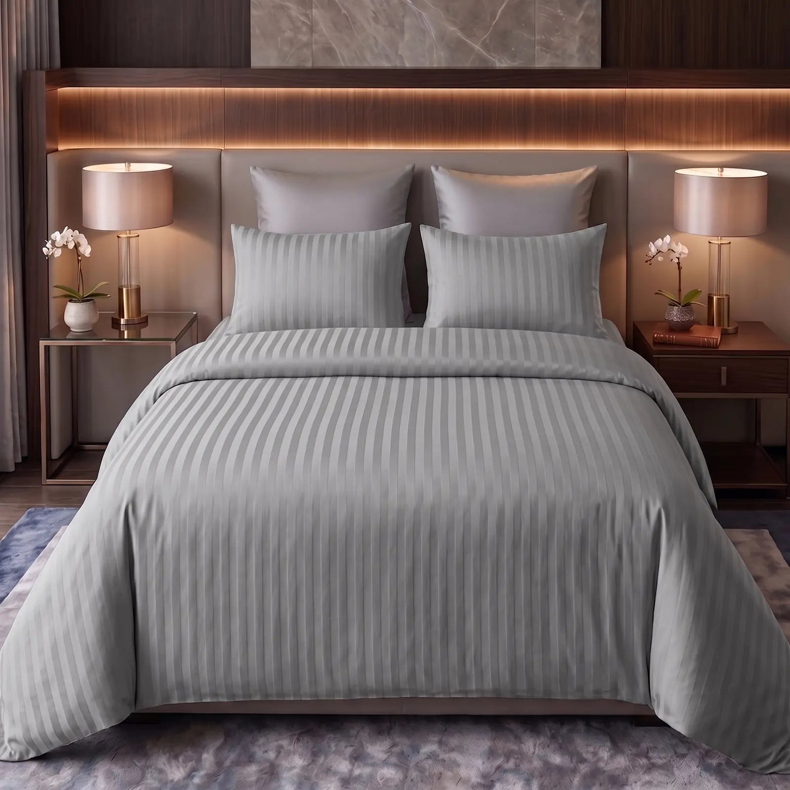 Nile Crown (Queen, Percale, Silver Grey)