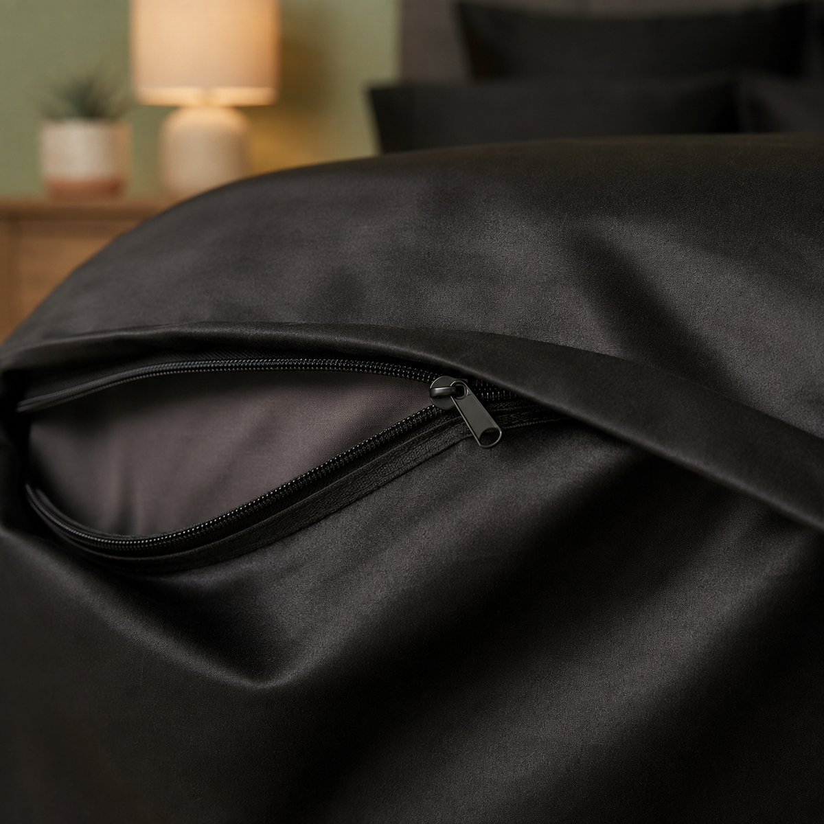 Nile Crown (Queen, Sateen, Black)