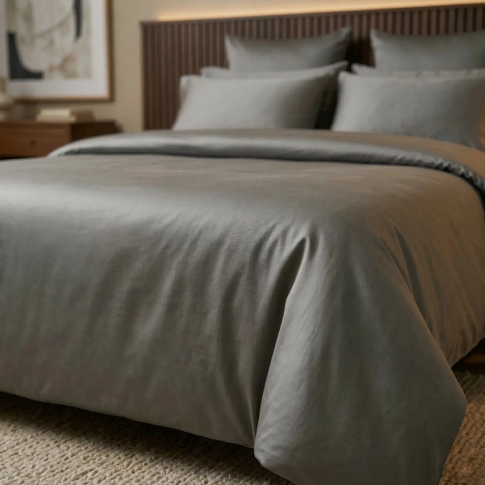 Nile Crown (Queen, Sateen, Silver Grey)