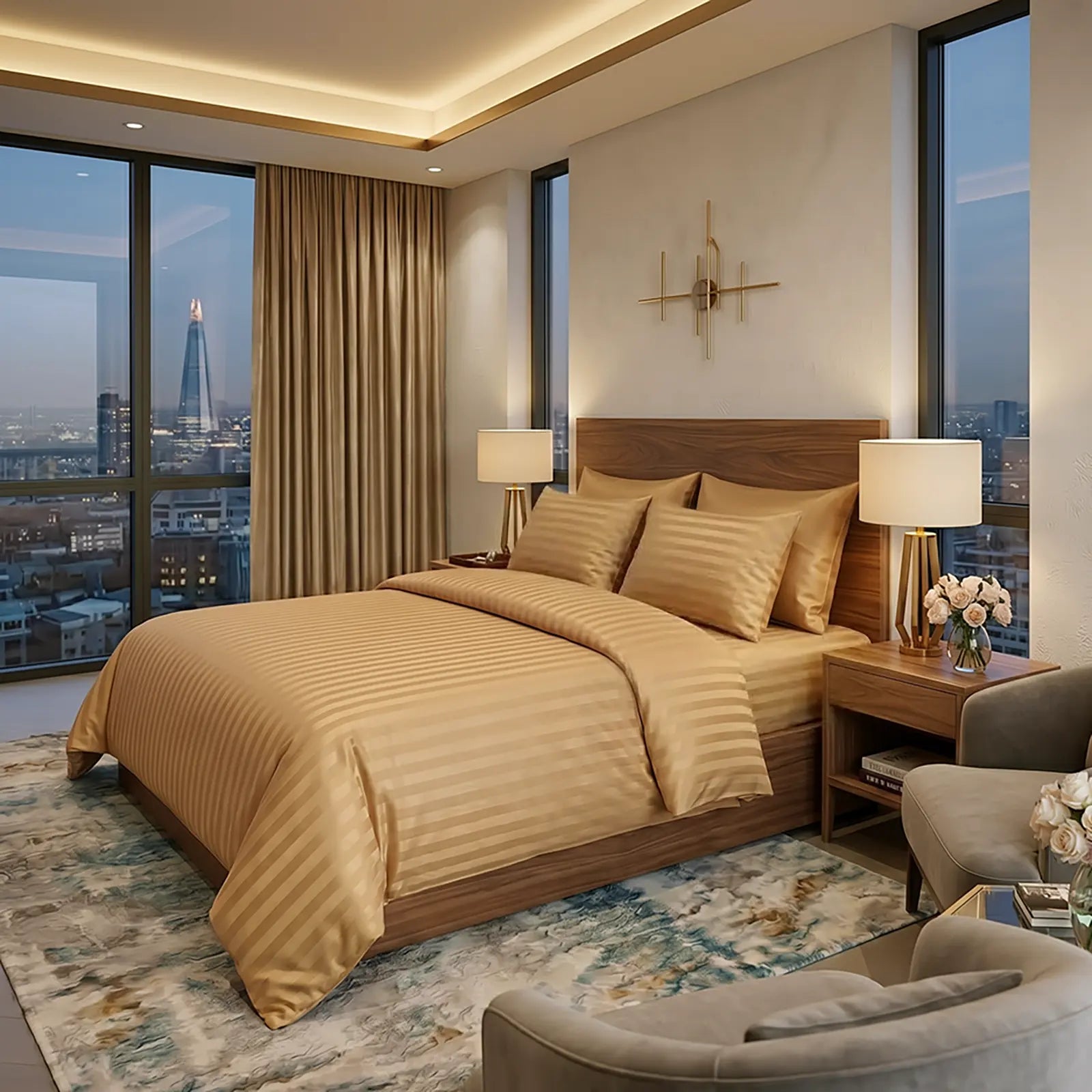 Nile Crown (Queen, Percale, Golden Beige )