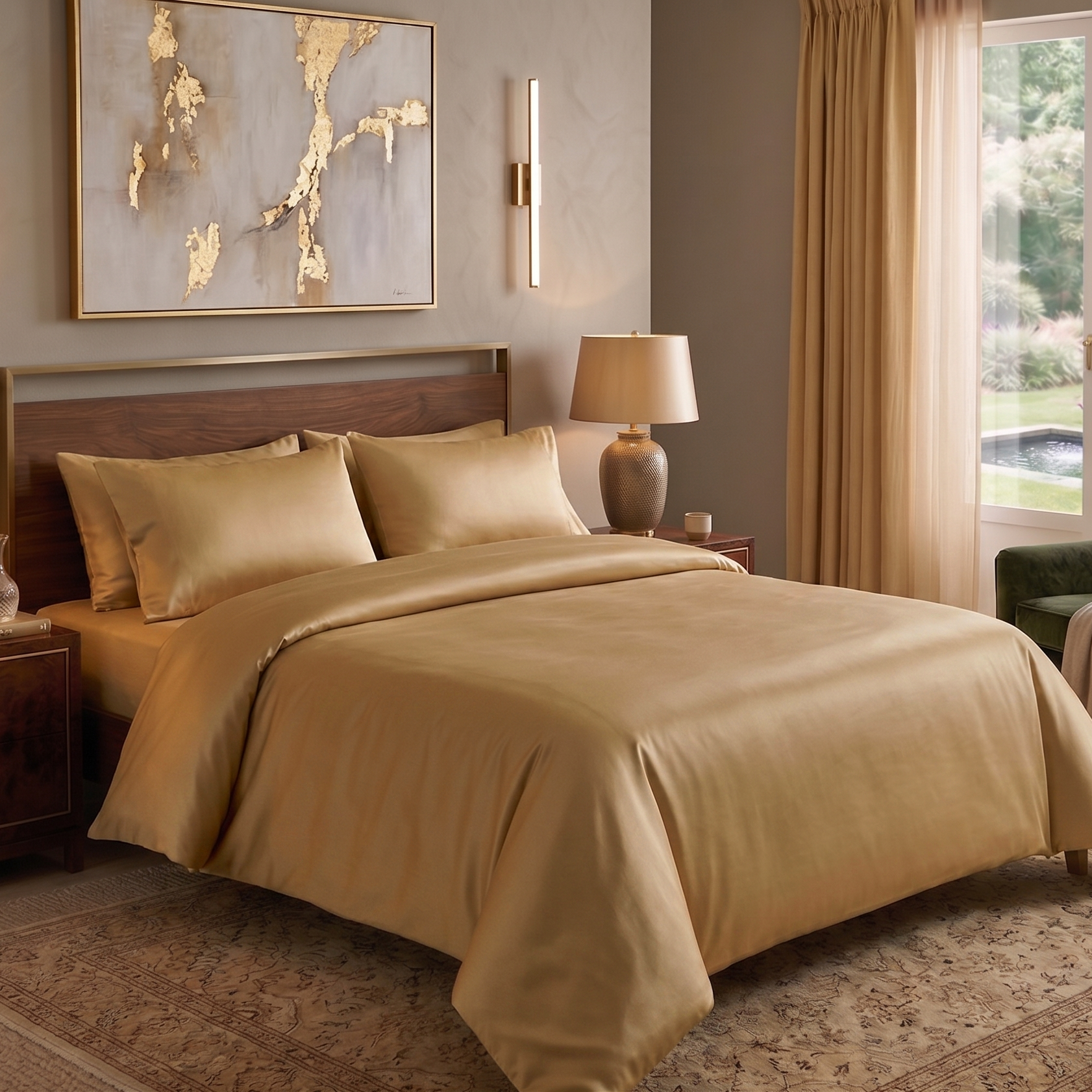 Nile Crown (Queen, Sateen, Golden Beige)