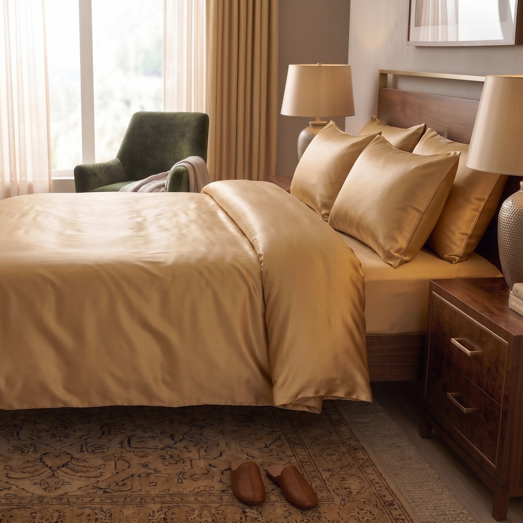 Nile Crown (Queen, Sateen, Golden Beige)