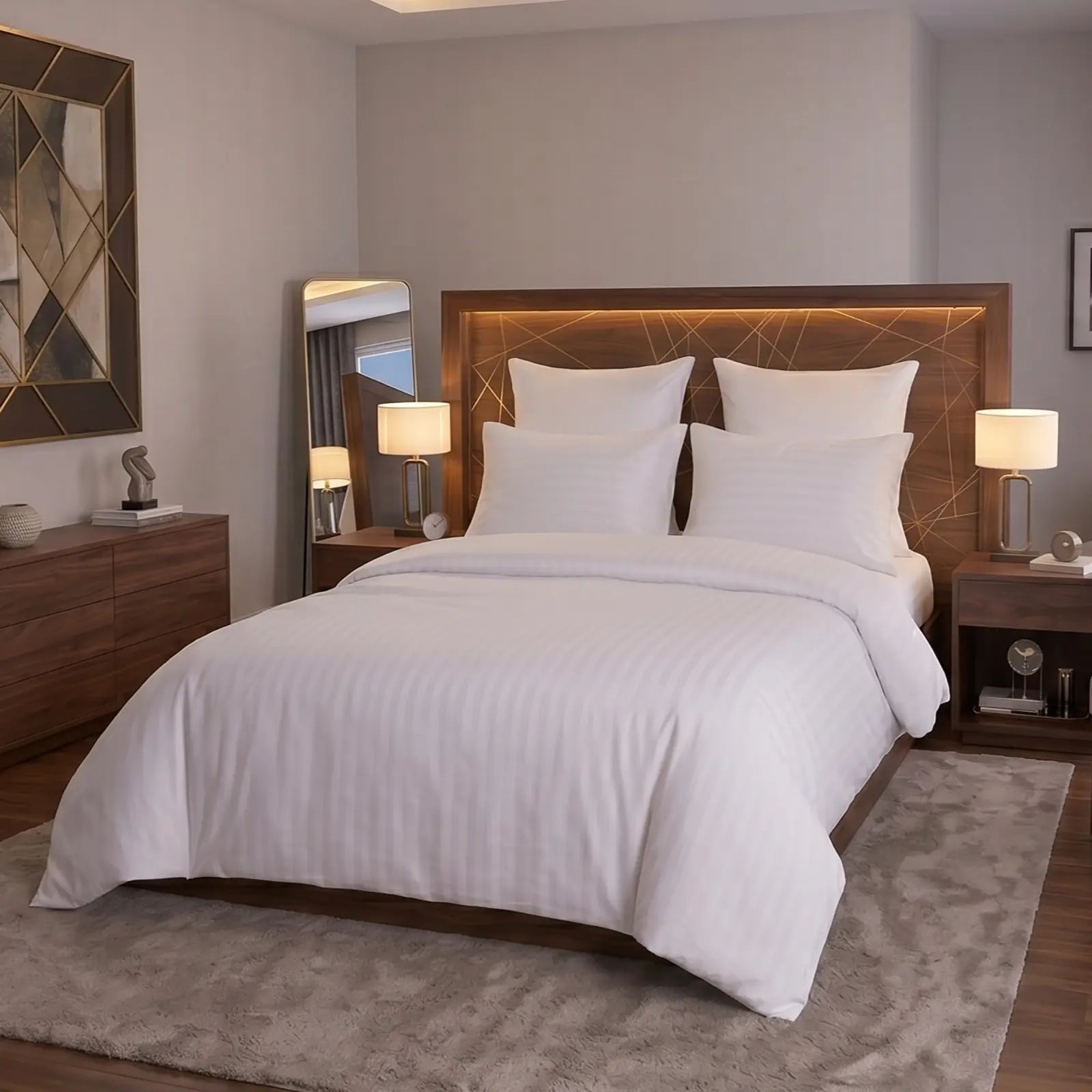 Nile Luxe (King, Percale, White)