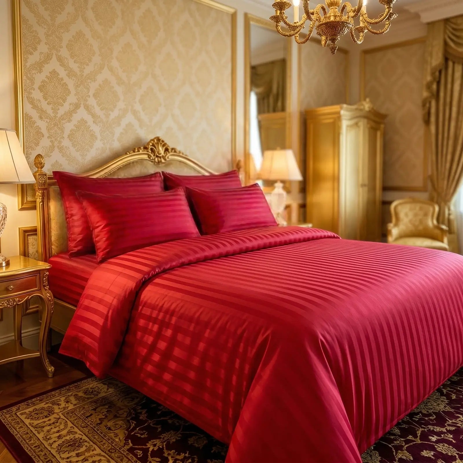 Nile Luxe (King, Percale, Red Burgundy)