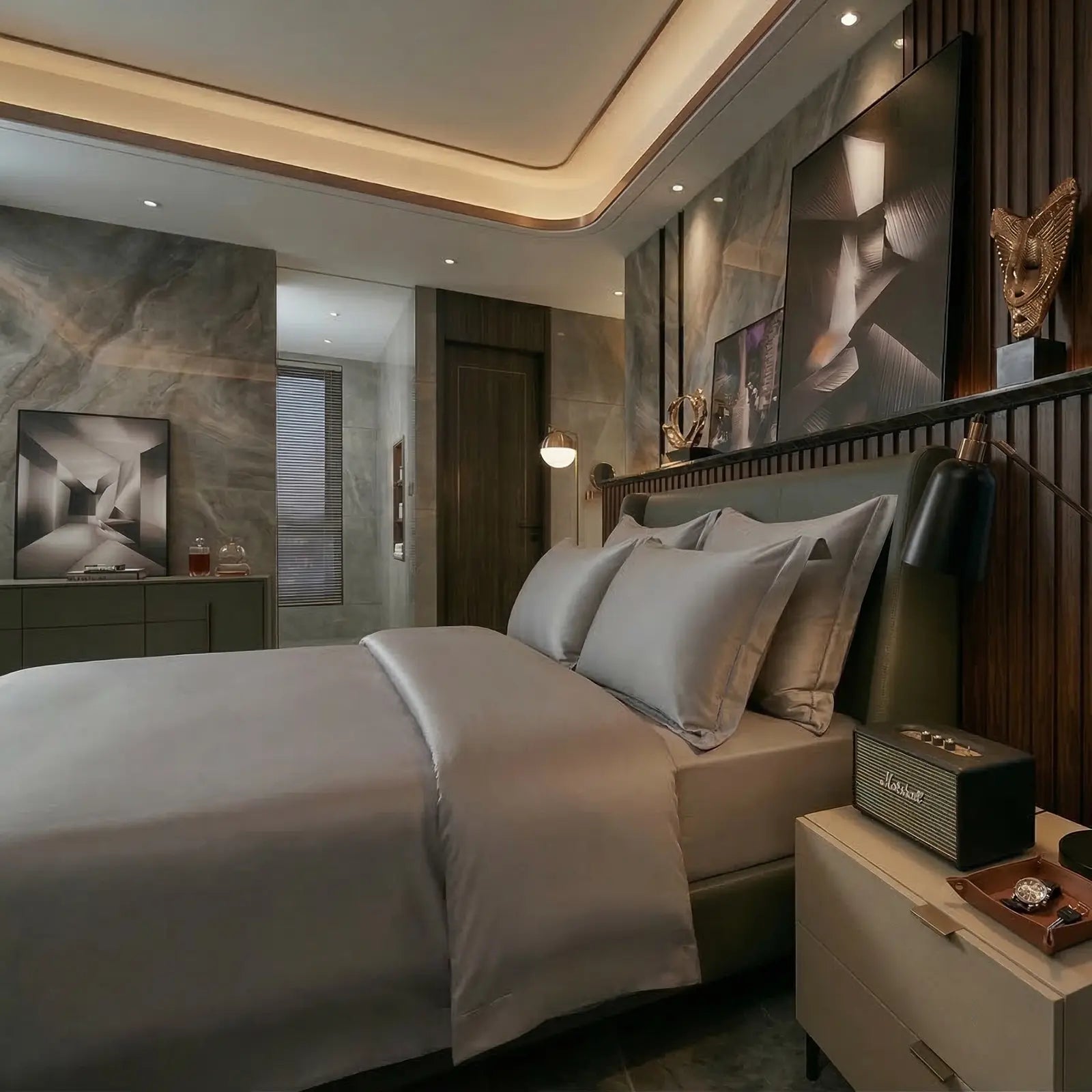 Nile Luxe (King, Sateen, Silver Grey)