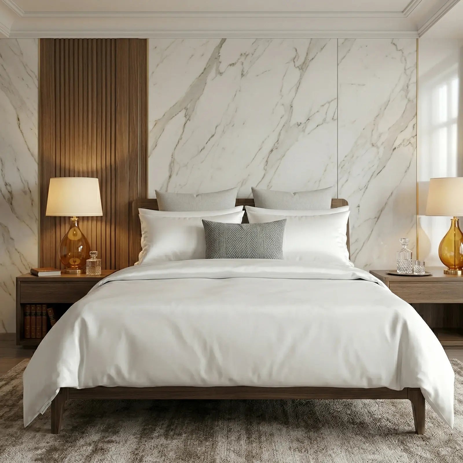 Nile Luxe (King, Sateen, White)